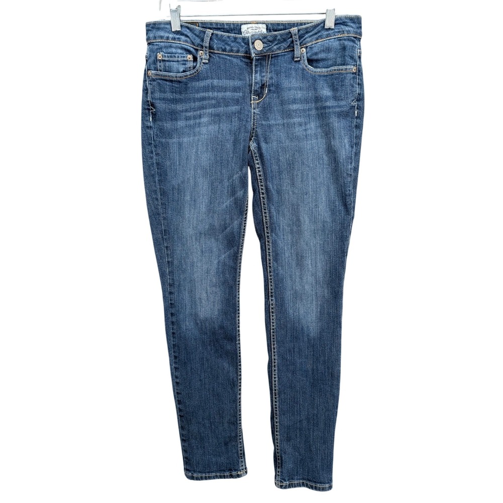 Aeropostale Bayla‎ Skinny Curvy Denim Jeans Women's Size 7/8 Short Medium Wash